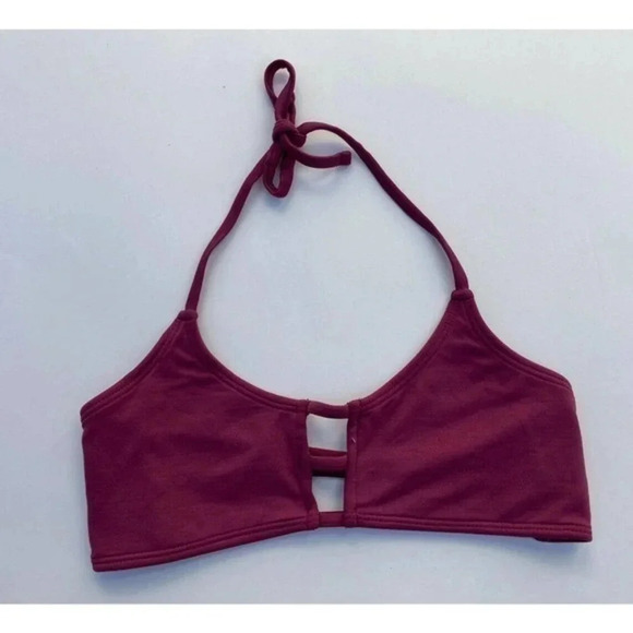 Midori Size Small Bikini Sangria Mau Loa Strappy halter tie Bikini Top … - Picture 5 of 5